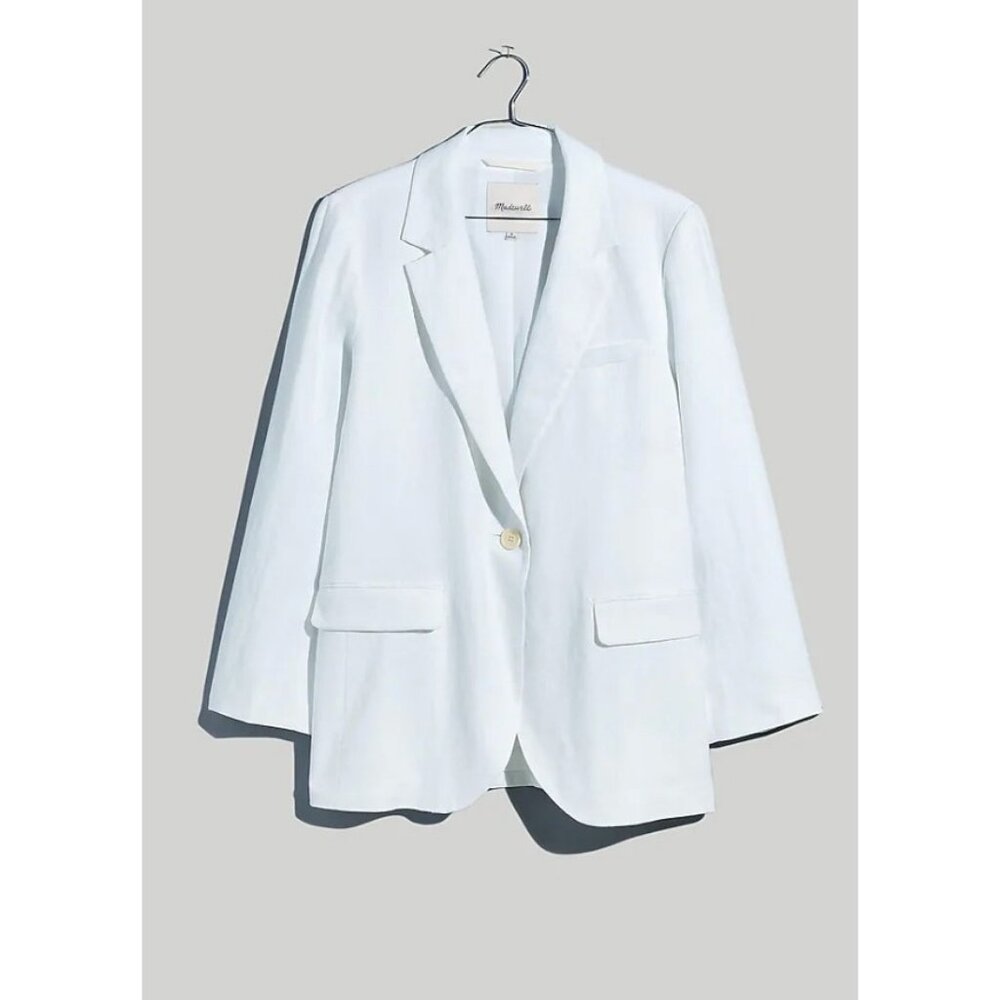 Madewell Light Blue Single-Button Blazer